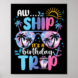 Tie Dye Het Is Een Verjaardagsreis Eenzame Wedstri Poster