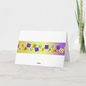 Tie Dye Hippie Hippopotamus Verjaardag Kaart (Achterkant)