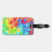 Tie Dye Honu en Hibiscus Bagagelabel (Achterkant horizontaal)