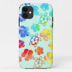 Tie Dye Honu en Hibiscus iPhone 11 Hoesje