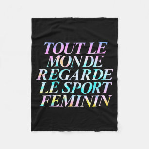 Tie Dye Iedereen Kijkt Naar Vrouwensport Vrouw Fleece Deken