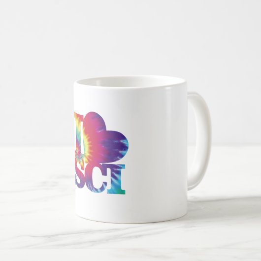 Tie Dye Ik hou van wetenschap mok (Voorkant rechts)