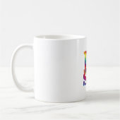 Tie Dye Ik hou van wetenschap mok (Links)