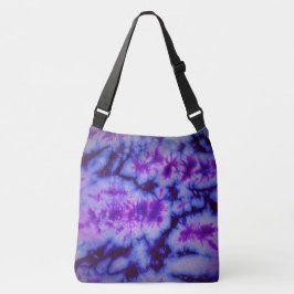 Tie Dye in Shades of Blue and Paars Crossbody Tas