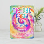 Tie Dye Invitation Anniversaire (Debout devant)