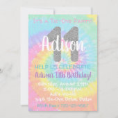 Tie Dye Invitation anniversaire 11e anniversaire (Devant)