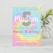 Tie Dye Invitation Anniversaire 5e Anniversaire (Debout devant)