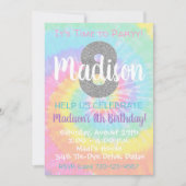Tie Dye Invitation Anniversaire 8e Anniversaire (Devant)
