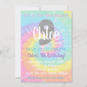 Tie Dye Invitation anniversaire 9e anniversaire (Devant)