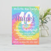 Tie Dye Invitation Anniversaire Tie Dye Invitation (Debout devant)