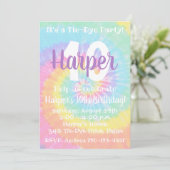 Tie Dye Invitation Anniversaire Tie Dye Invitation (Debout devant)