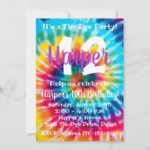 Tie Dye Invitation Anniversaire Tie Dye Invitation (Devant)