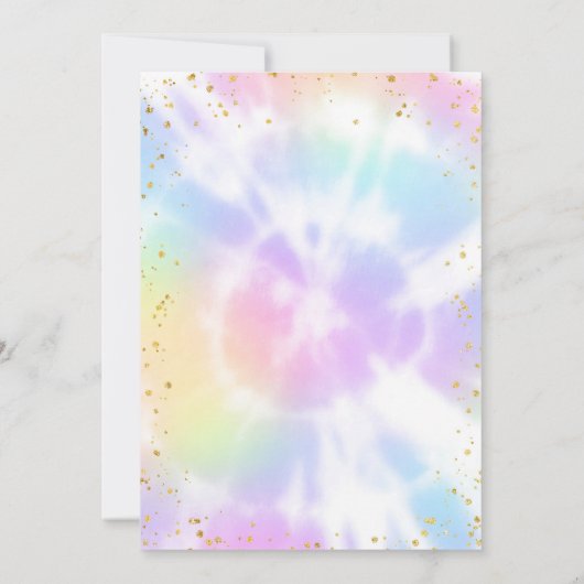 Tie Dye Invitation du 8e anniversaire (Dos)