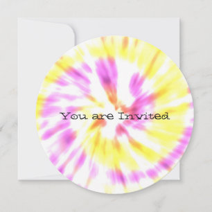 Tie Dye Invitations Baby showers