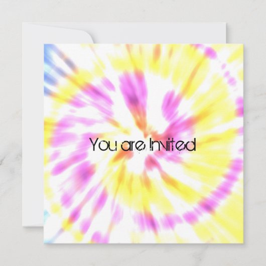 Tie Dye Invitations Baby showers (Devant)