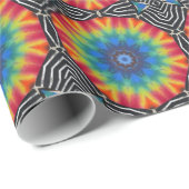 Tie Dye Kaleidoscope Grafische kunst Cadeaupapier (Rol Hoek)