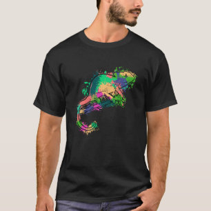 Tie Dye Kameleon Kleurrijke hagedis T-shirt
