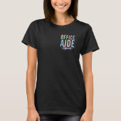 Tie Dye Kantoor Aide Squad Pocket Kantoor Team Adm T-shirt (Voorkant)