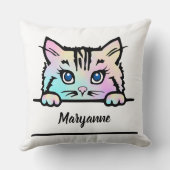 Tie Dye Kat Kussen (Achterkant)