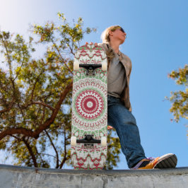 Tie Dye Kerstmis Mandala Skateboard