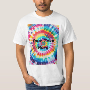 Tie-Dye Kleurrijk Voeg Uw Tekst Toe   T-shirt