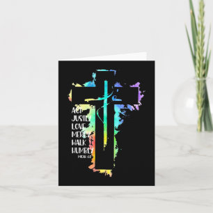 Tie Dye Kruis Micha 68 Handel Rechtvaardig Bijbel Kaart