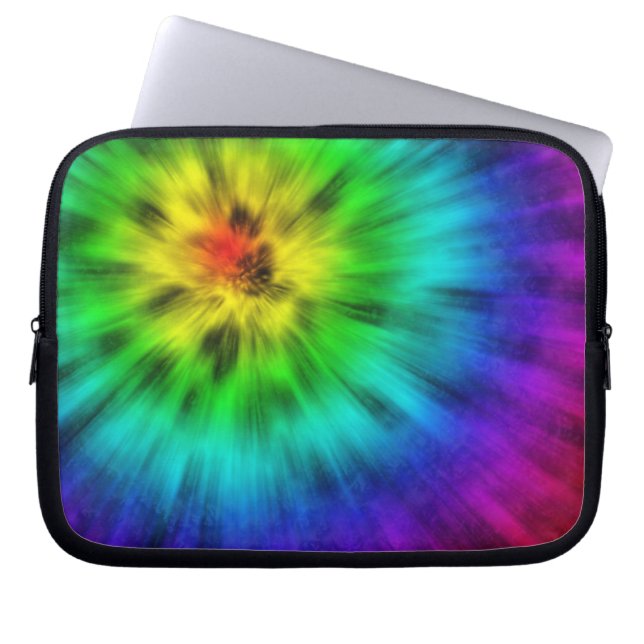Tie dye laptop sleeve (Voorkant)