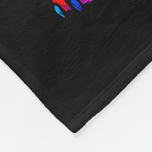 Tie-dye Lar Bear Peace Sign Hip Fleece Deken (Hoek)