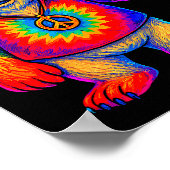Tie-dye Lar Bear Peace Sign Hip Poster (Hoek)
