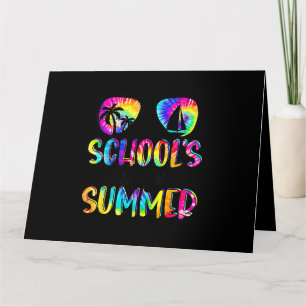 Tie Dye Last Day Of School Schools Out For Summer Kaart
