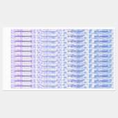 Tie Dye Lavender Blue Kinder Name Waterproof Labels (Vel)