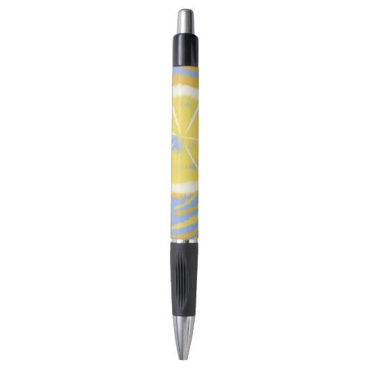Tie Dye Lemon Citrus Fruit Swirly Pattern Pen (Voorkant Verticaal)