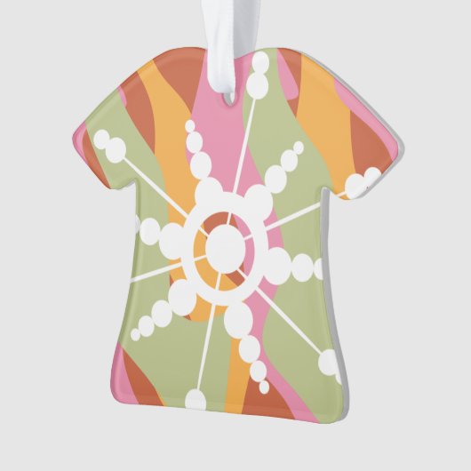 Tie Dye Liquid Retro Groovy Kerstmis Ornament (voorkant)