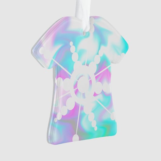 Tie Dye Liquide Retro Super Noël rose bleu (devant)