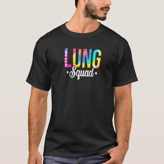 Tie Dye Lung Squad Ademhalingstherapie Rt Pulmonol T-shirt (Voorkant)