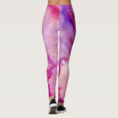 Tie dye magenta waterverf leggings (Achterkant)