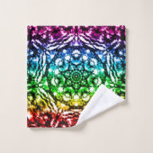 Tie-Dye Mandala Étoile Arc-en-Ciel (Gant de toilette)