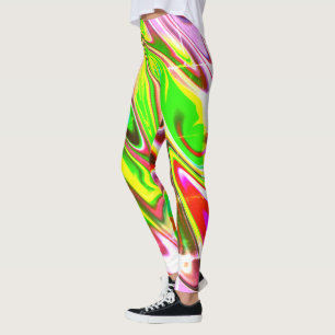Tie Dye Marmer Vloeibare Zure Kleurrijke Leggings