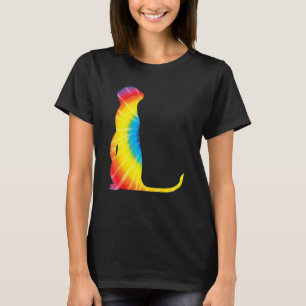 Tie Dye Meerkat Rainbow Print Mierkat Hippie Peace T-shirt
