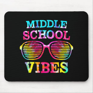 Tie Dye Middle School Vibes Teacher Student Terug  Muismat