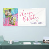 Tie Dye Modern Hippie Fotodag Spandoek (Beurs)