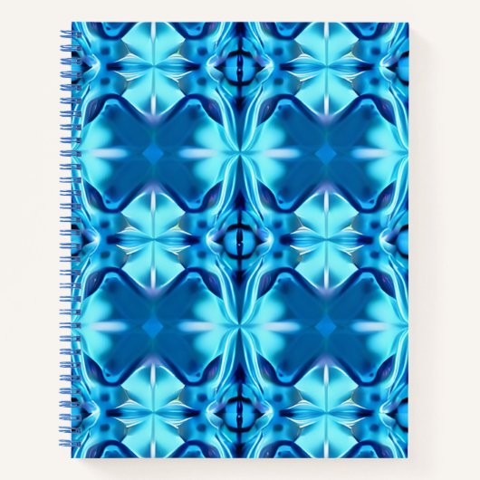 Tie Dye Motif dans Indigo et Ice Blue Journal (Devant)