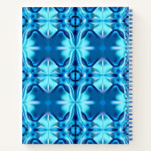 Tie Dye Motif dans Indigo et Ice Blue Journal (Dos)