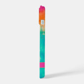 Tie Dye Motif Hot rose orange Turquoise - nom pers (Côté gauche)