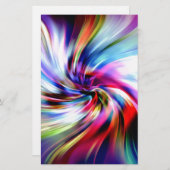 Tie Dye Multicolor Rainbow Electronic Swirls Briefpapier (Voorkant / Achterkant)