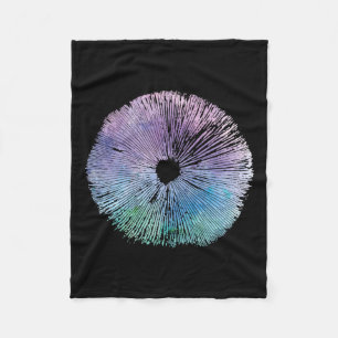 Tie Dye Mushroom Pet Spore Wild Mushrooms Cottagec Fleece Deken