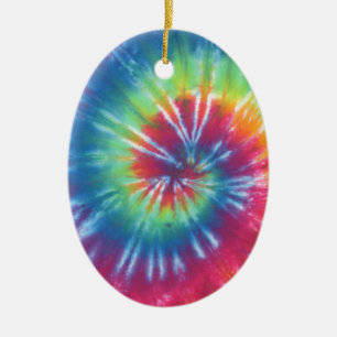 Tie Dye One Keramisch Ornament