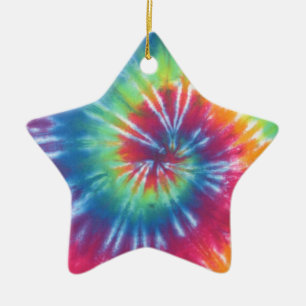 Tie Dye One Keramisch Ornament