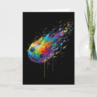 Tie-dye Paint Splats Soccer Footbyll Player Fans E Kaart