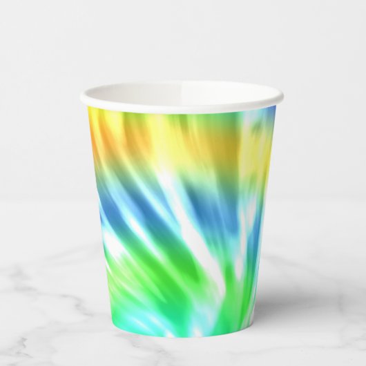 Tie Dye Paper Cups Papieren Bekers (Links)